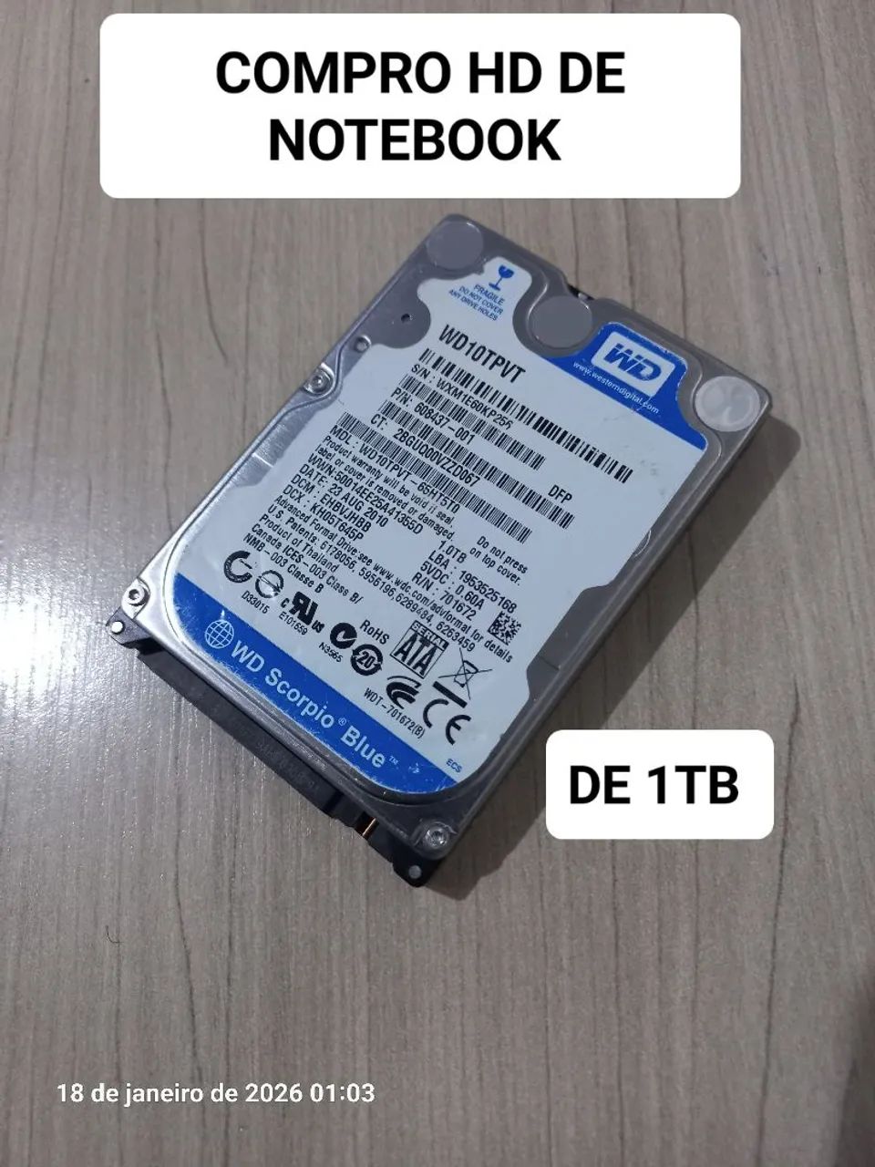 HD de notebook ou desktop  - Foto 3