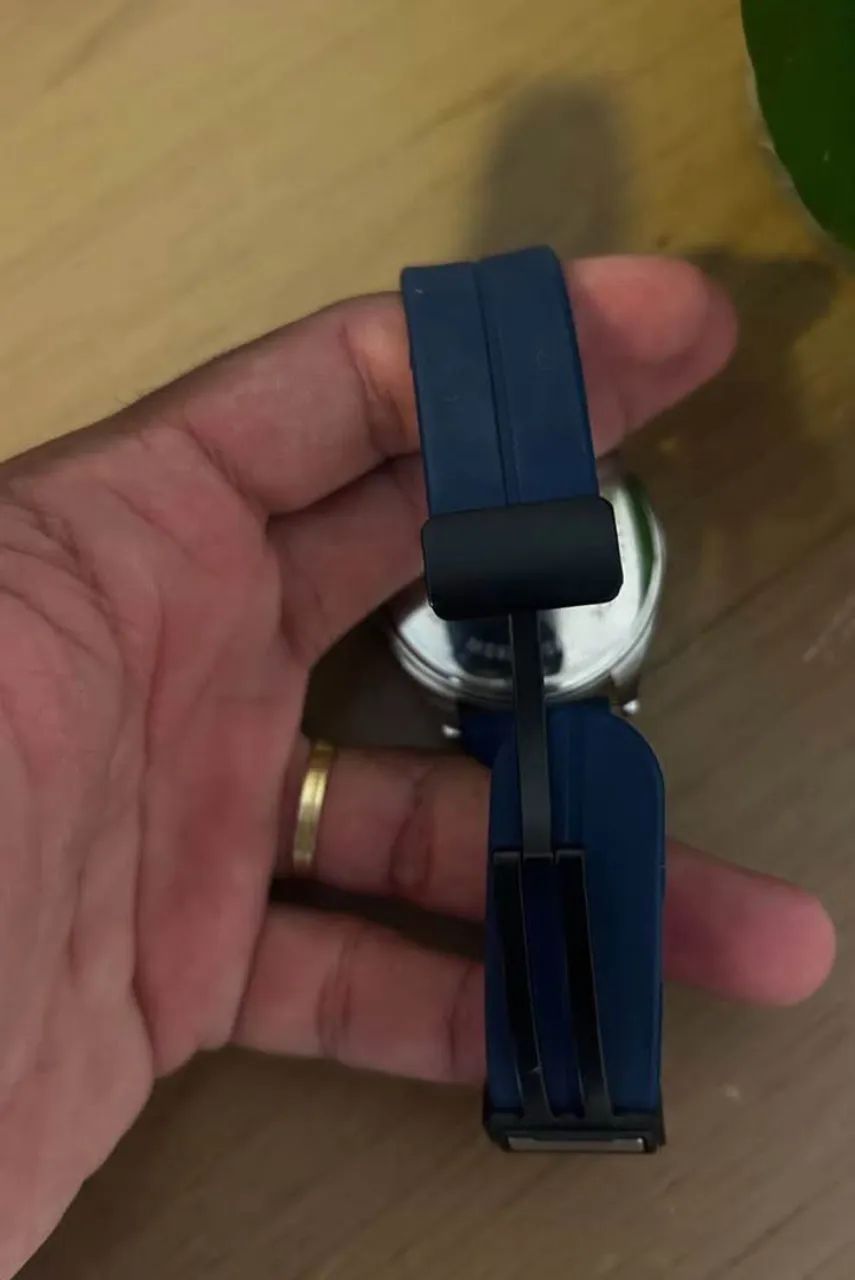 Relógio Masculino - Pulseira Azul  - Foto 2