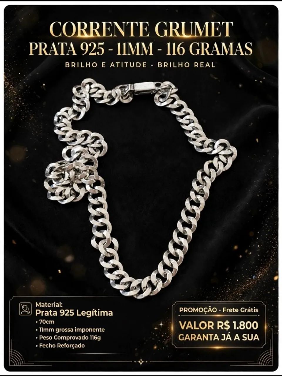 Corrente de Prata 925 escamada