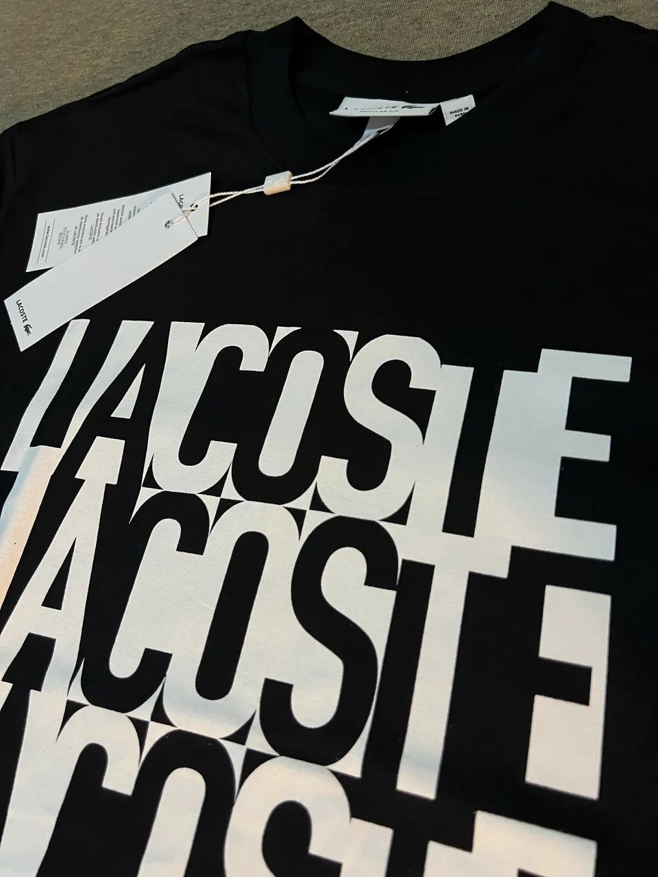 camiseta da lacoste preta - Foto 2
