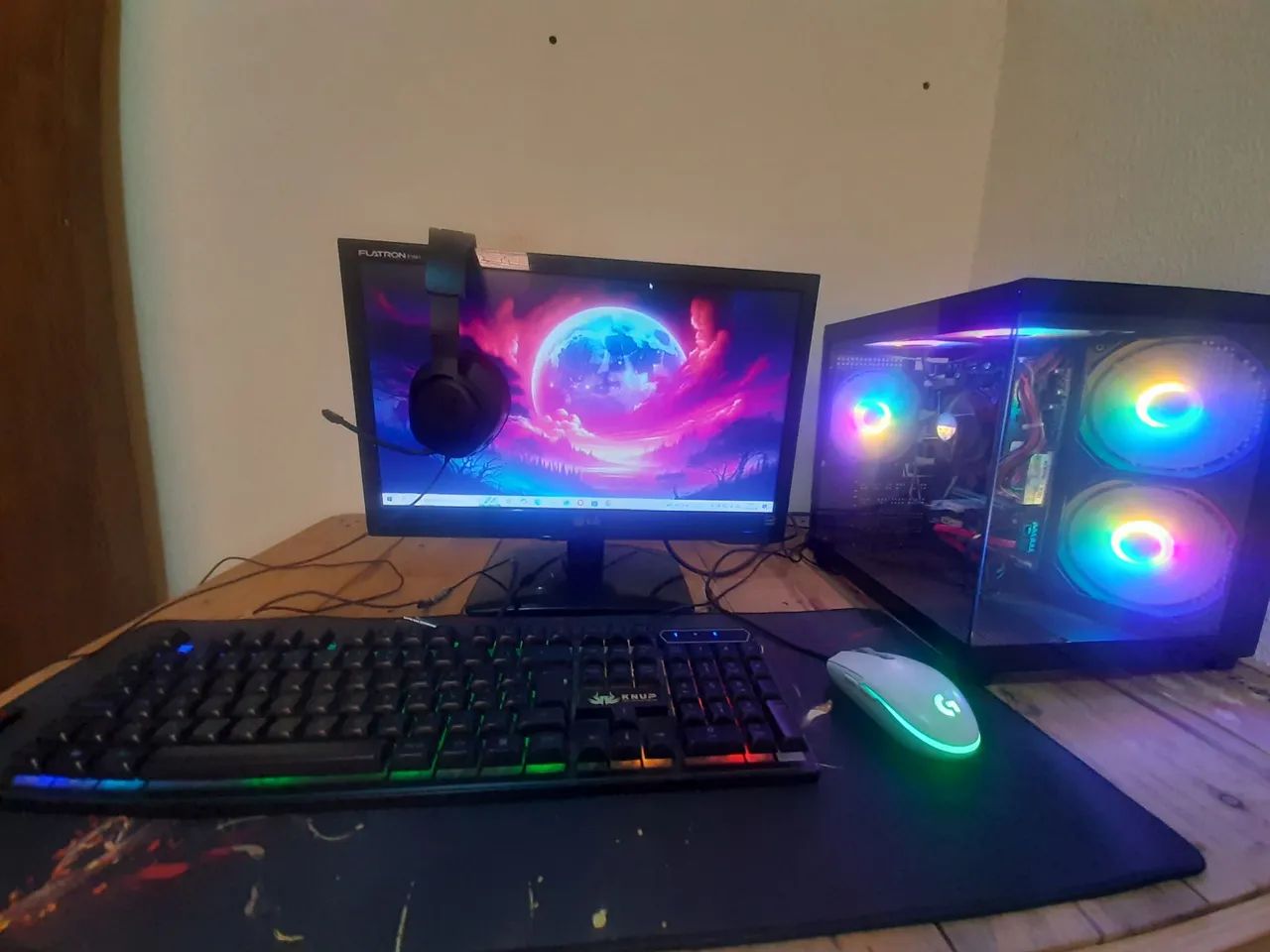 Pc gamer completo i3-2100 ou troco em motorizada funcionando!