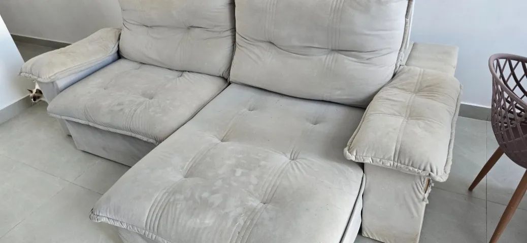 Sofá Retrátil de 2 Lugares - Boa Estrutura e Espuma - Foto 3