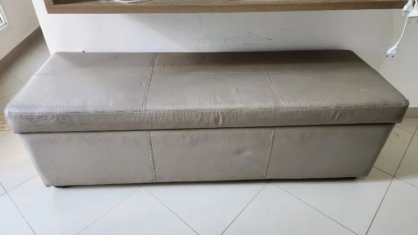 Puff bau estofado calçadeira ETNA