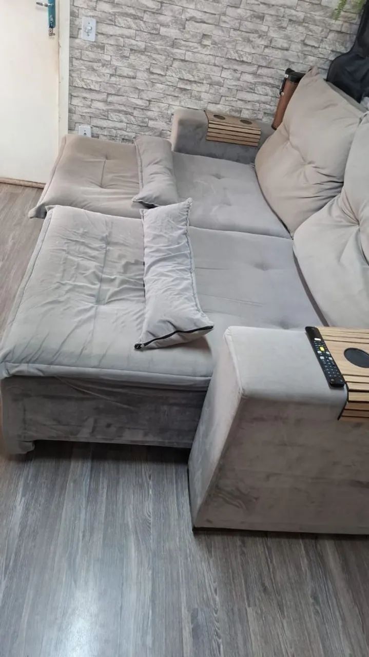 Sofa 2 lugares retrátil usado - Foto 3
