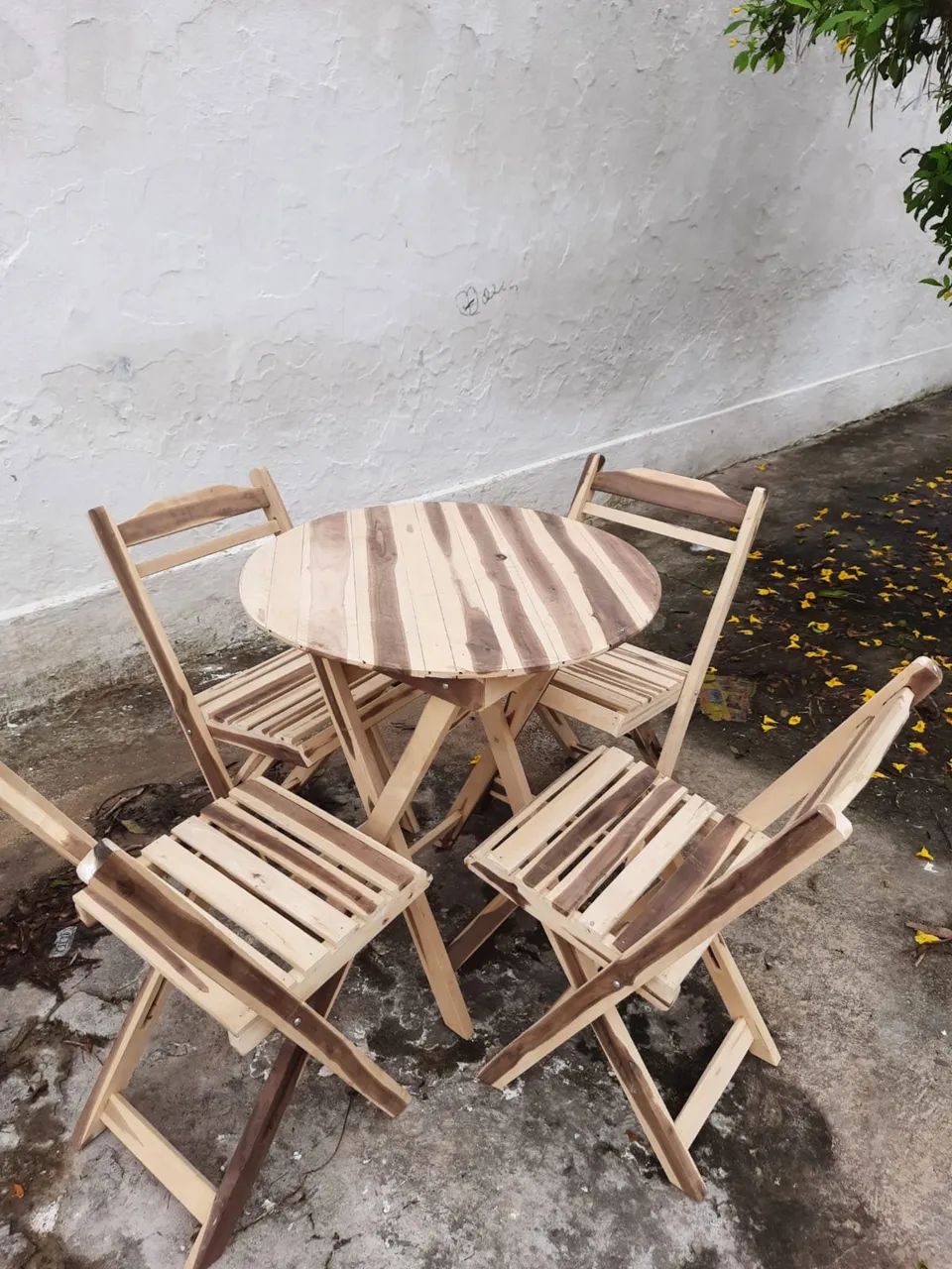 Conjunto dobrável 70x70 cru 