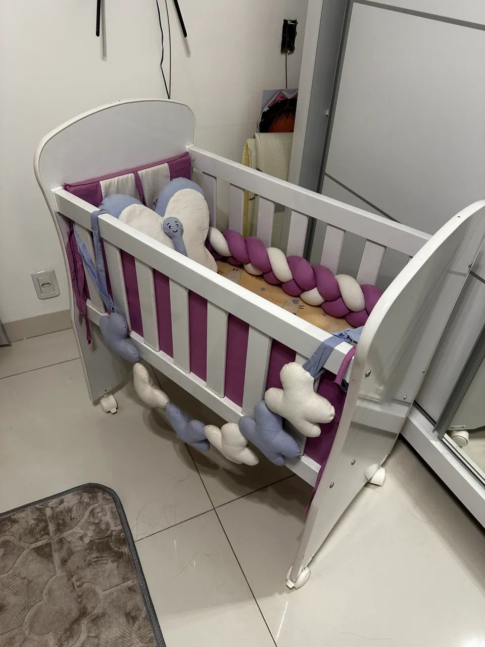 Mini berço com colchão novo - Foto 2
