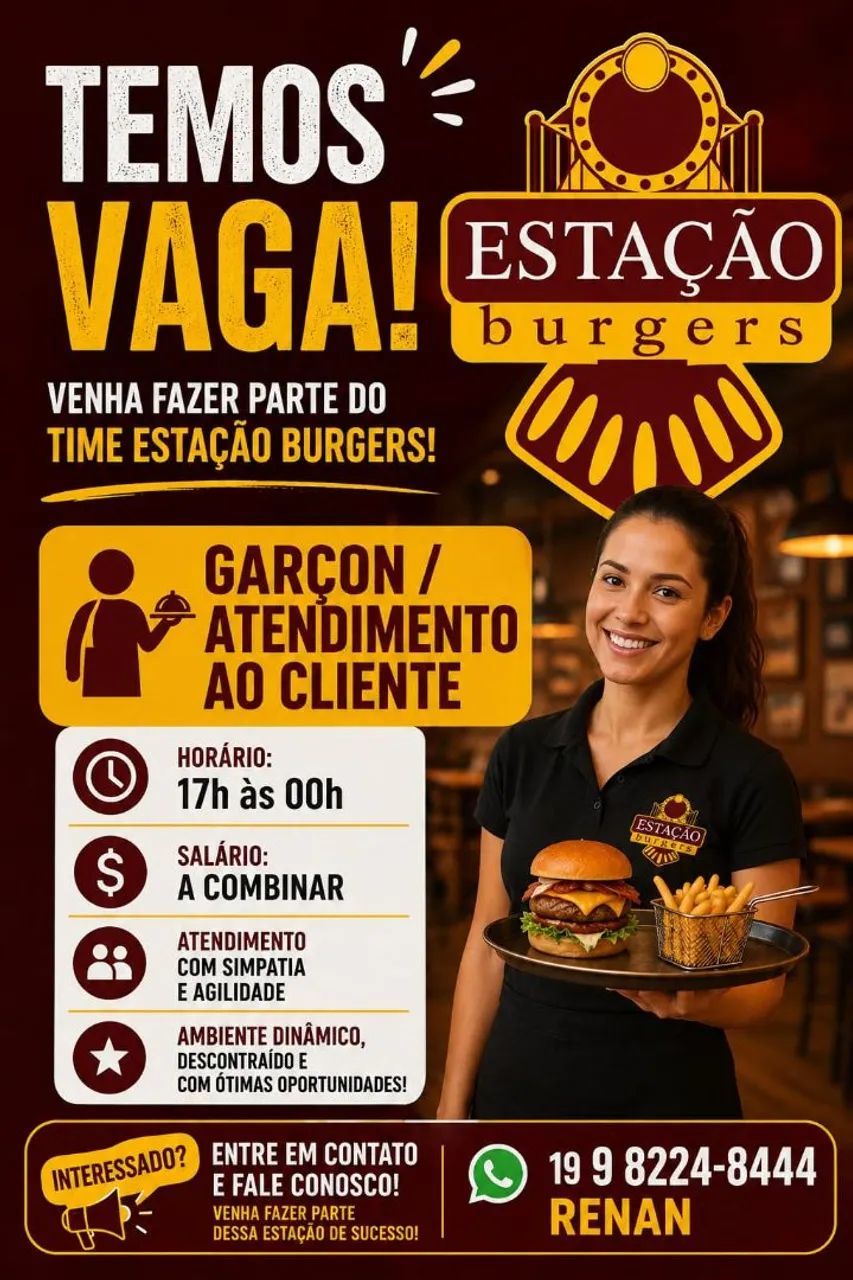 Vaga garçom 