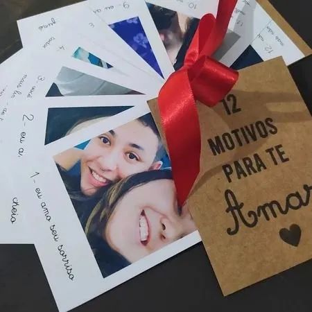 Presente 12 motivos para te amar mimo cartão  - Foto 5