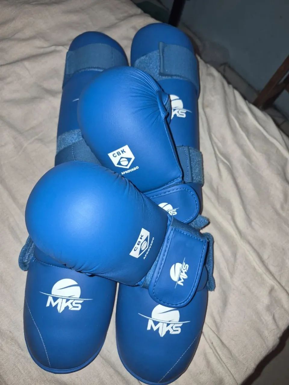 Protetor de pé e canela e luva de karate Mks - Foto 2