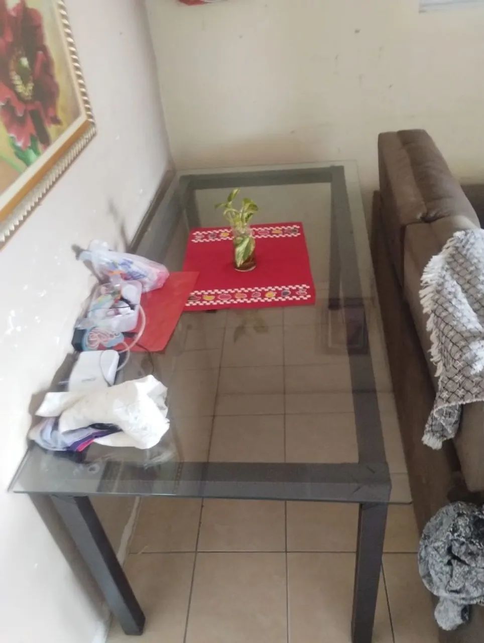 Mesa para 6 cadeiras de vidro  - Foto 3