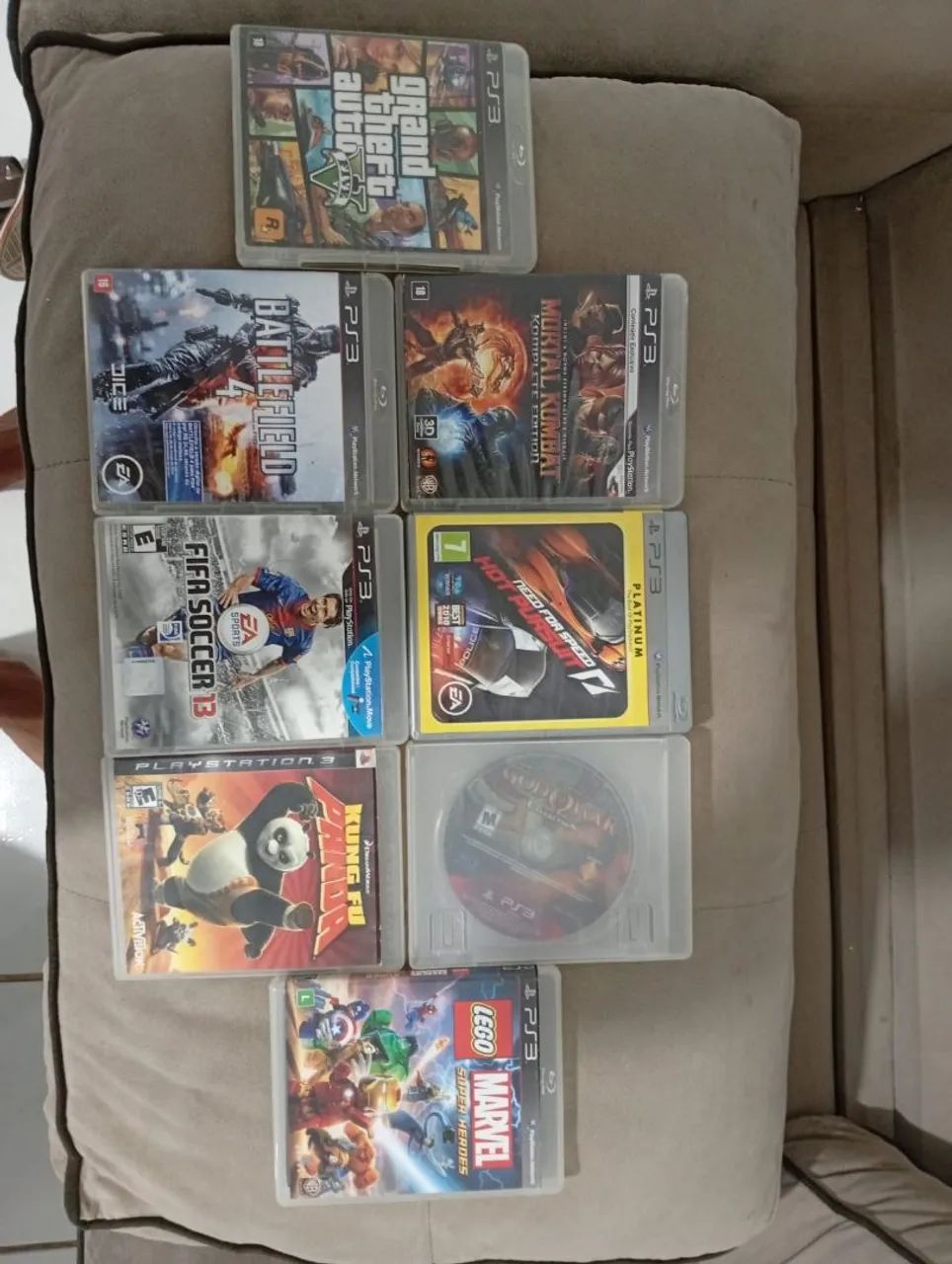PS3 slim com jogos