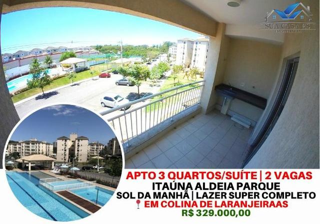 Apto 3 quartos com suíte no Condomínio Itaúna Aldeia Parque em Colina de Laranjeiras