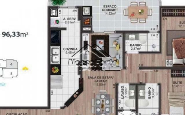 Apartamento alto padrão no Canto do Forte em Praia Grande - Foto 9