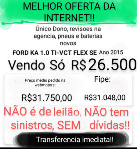KA 2015 - R$ 26.500,00 - Único Dono - Foto 15