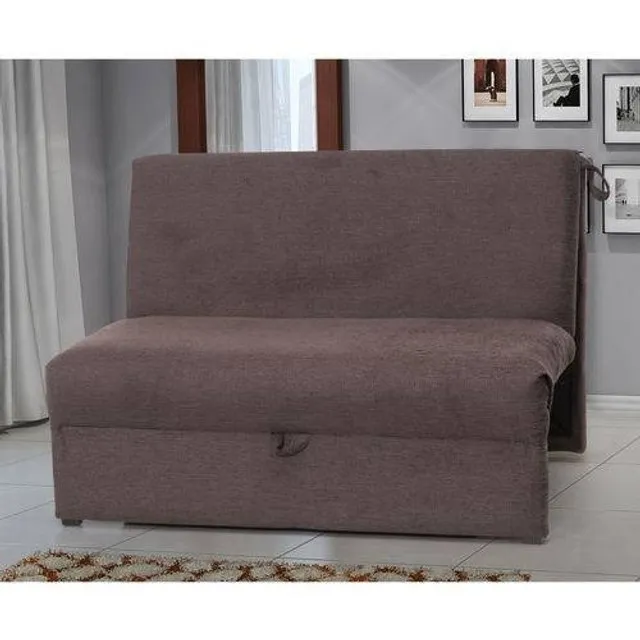 Sofa Cama Malu Jade Marrom - Frete Grátis - Até 12x S/ Juros