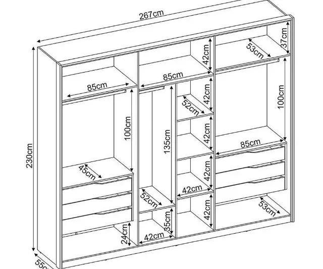 Guarda Roupas Casal com 2 Espelhos Atrice 6 PT 6 GV - Mega Oferta - Novo - Foto 2
