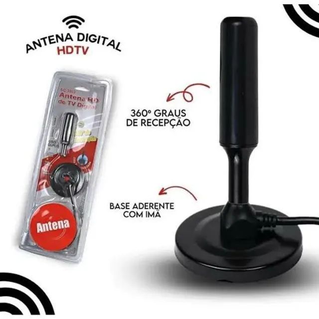 Antena Digital Amplificada HDTV/UHF/VHF Interna e Externa 5 Metros - Foto 5