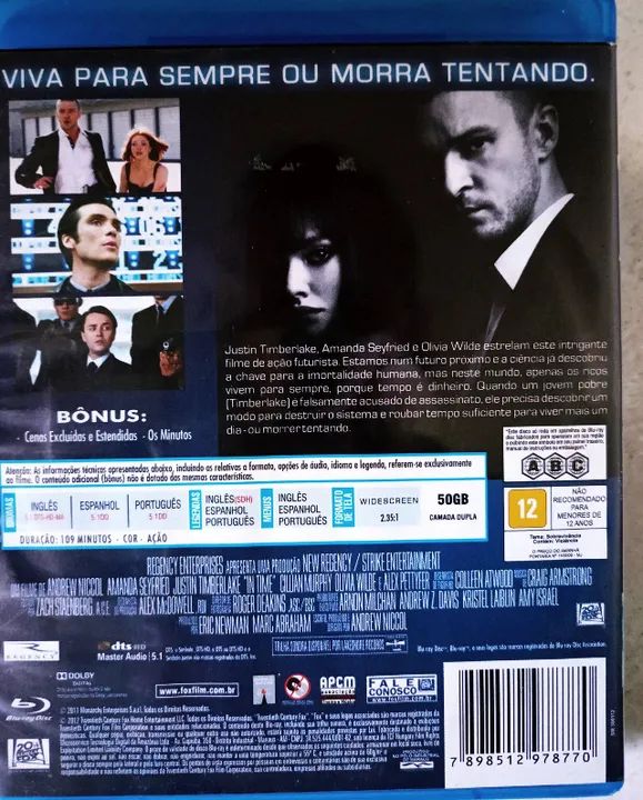 Filme Blu-ray - O Preço do Amanhã com Justin Timberlake - Bluray Original - Foto 4