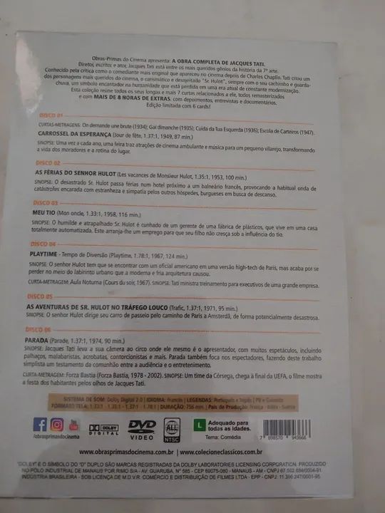 Box Dvd Coleção - A Obra de Jacques Tati - Foto 2
