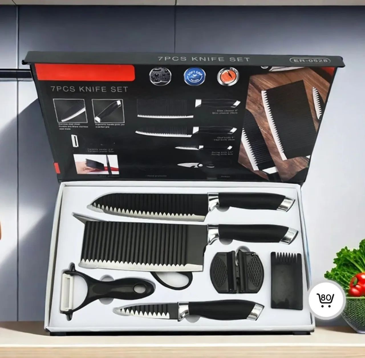 Conjunto de facas de cozinha 7 peças - Novo - Foto 6