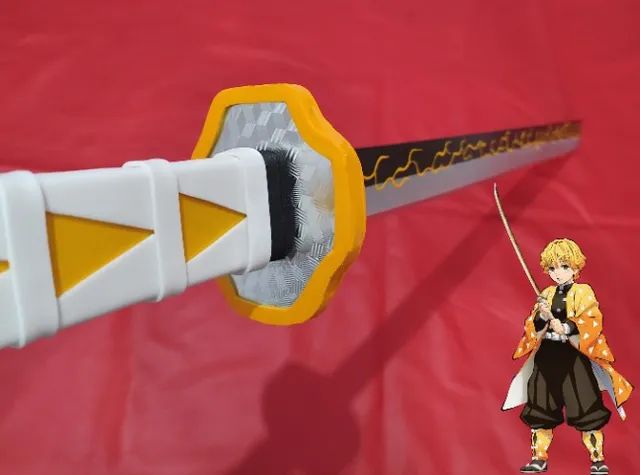 katana  do personagem zenitsu demon slayer  - Foto 2
