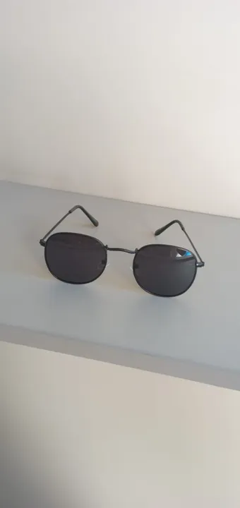 Óculos redondo aviador feminino preto