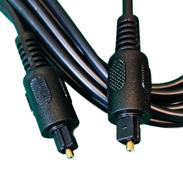 Cabo De Áudio Óptico Digital 2 Metros Toslink 2m Plug - Foto 2