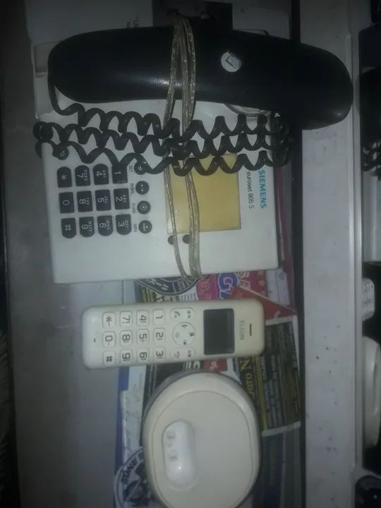 Telefone SEM fio  + telefone com fio. Siemens/Elgin. - Foto 2