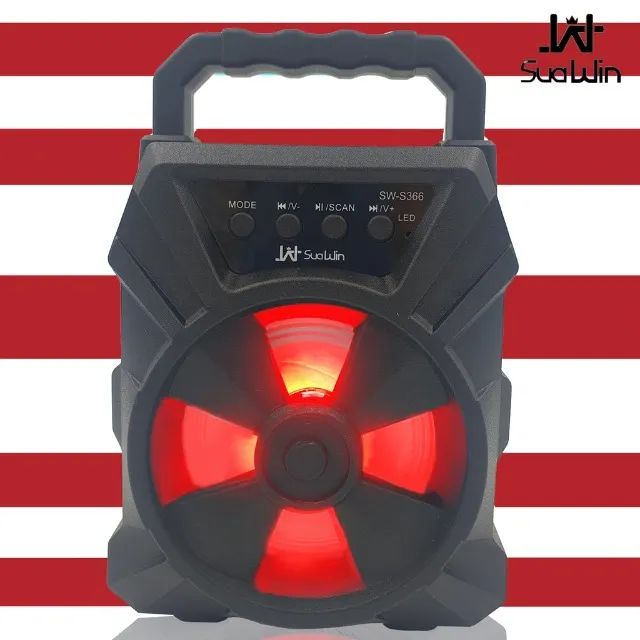 Mini Caixa De Som Portátil Wireless Bluetooth Com Led Festas - Foto 6