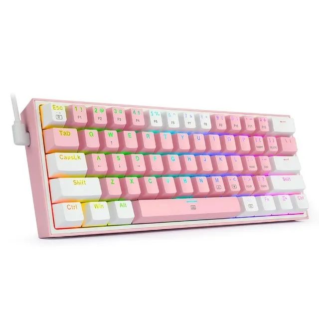 Teclado Mecânico gamer Redragon Fizz K617 luz RGB - Foto 5