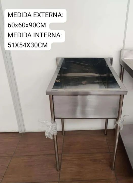 Carrinho de aço inox 3 prateleiras. Móveis em inox pronta entrega  - Foto 4