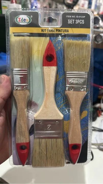 Kit de Pincéis para Pintura - 3 Peças - Foto 5
