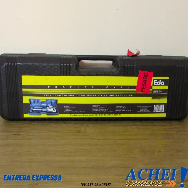 Chave de Impacto Pneumática 1' EDA 3.200 Rpm Pescoço Longo Eda - Novo
