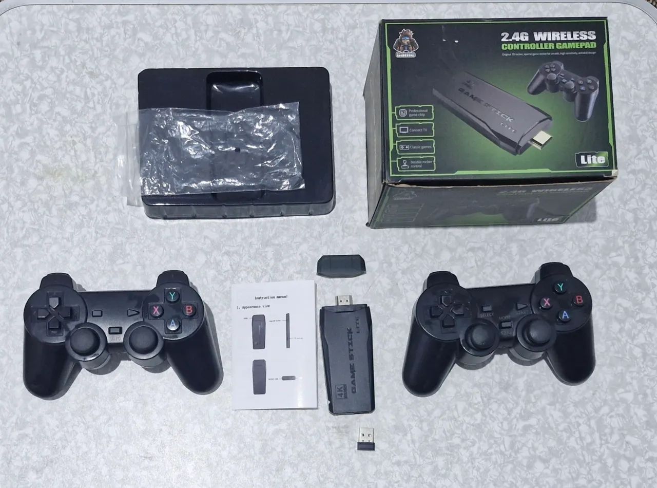 Console Game Stick Lite 4K - 2 Controles Sem Fio