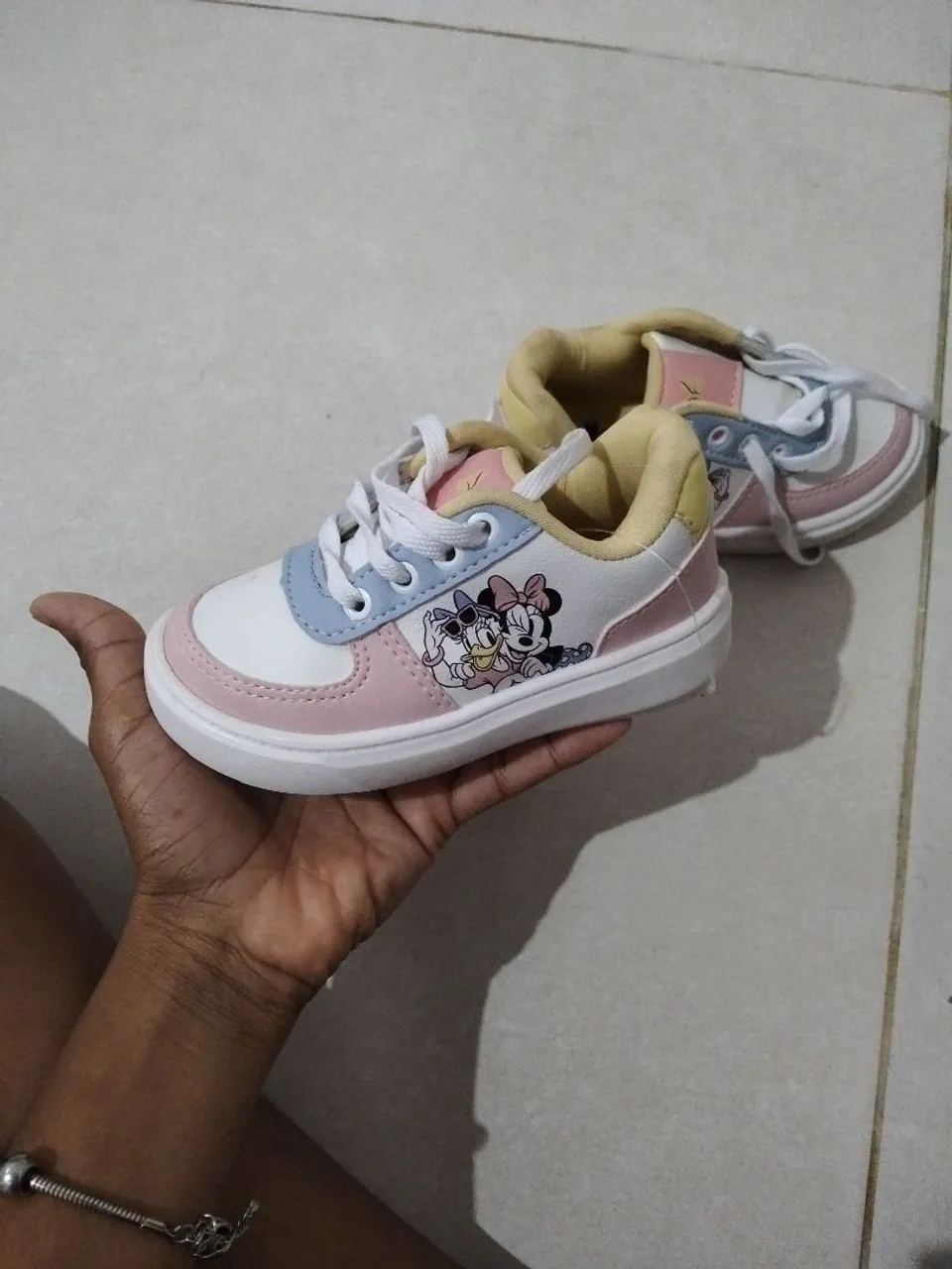Tênis Infantil Minnie Rosa e Branco