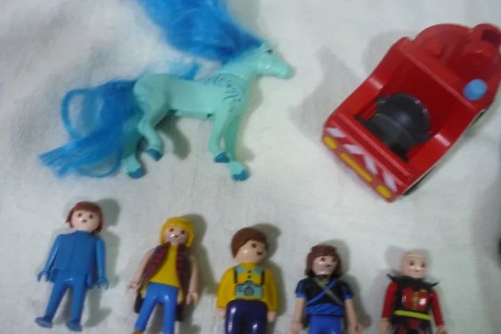 Playmobil Trol Miniaturas Carrinhos, Cavaloe Bonecos Leia Descrição - Foto 2