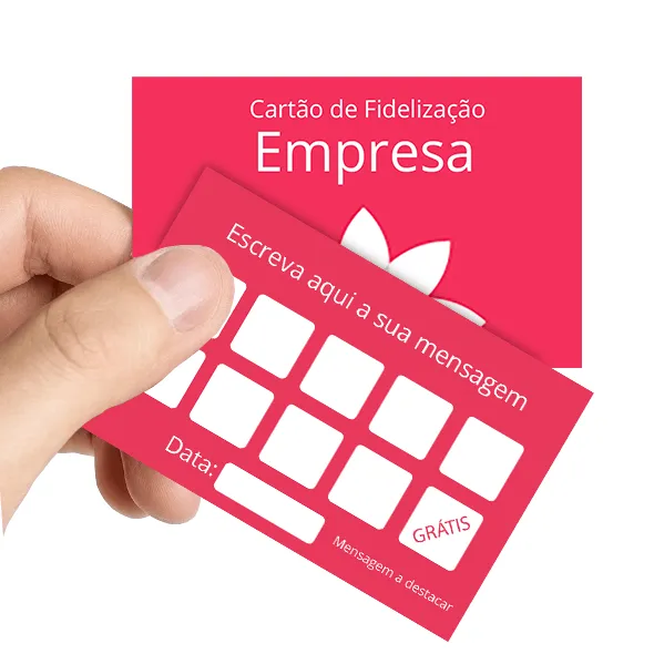 Cartão fidelidade personalizado com logomarca