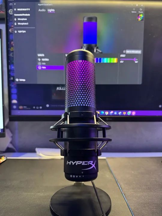 Microfone Gamer HyperX Quadcast S Antivibração - Foto 4