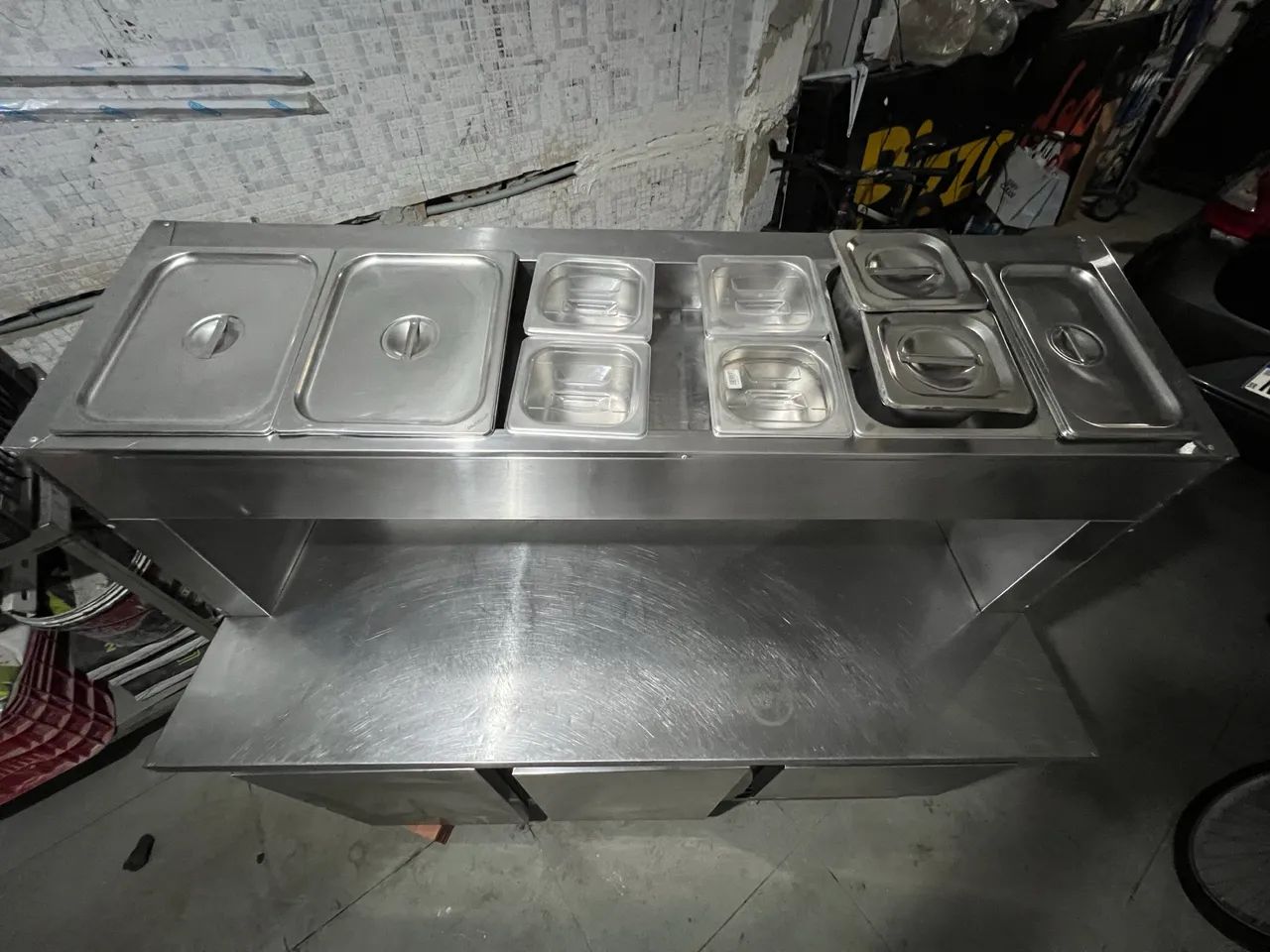 Condimentadora refrigerada inox