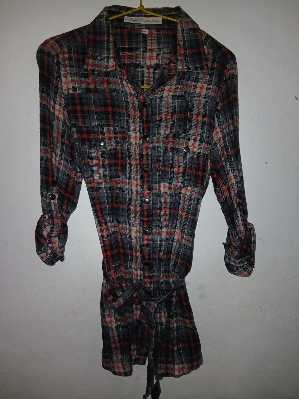Camisa Xadrez com Cinto - Foto 2