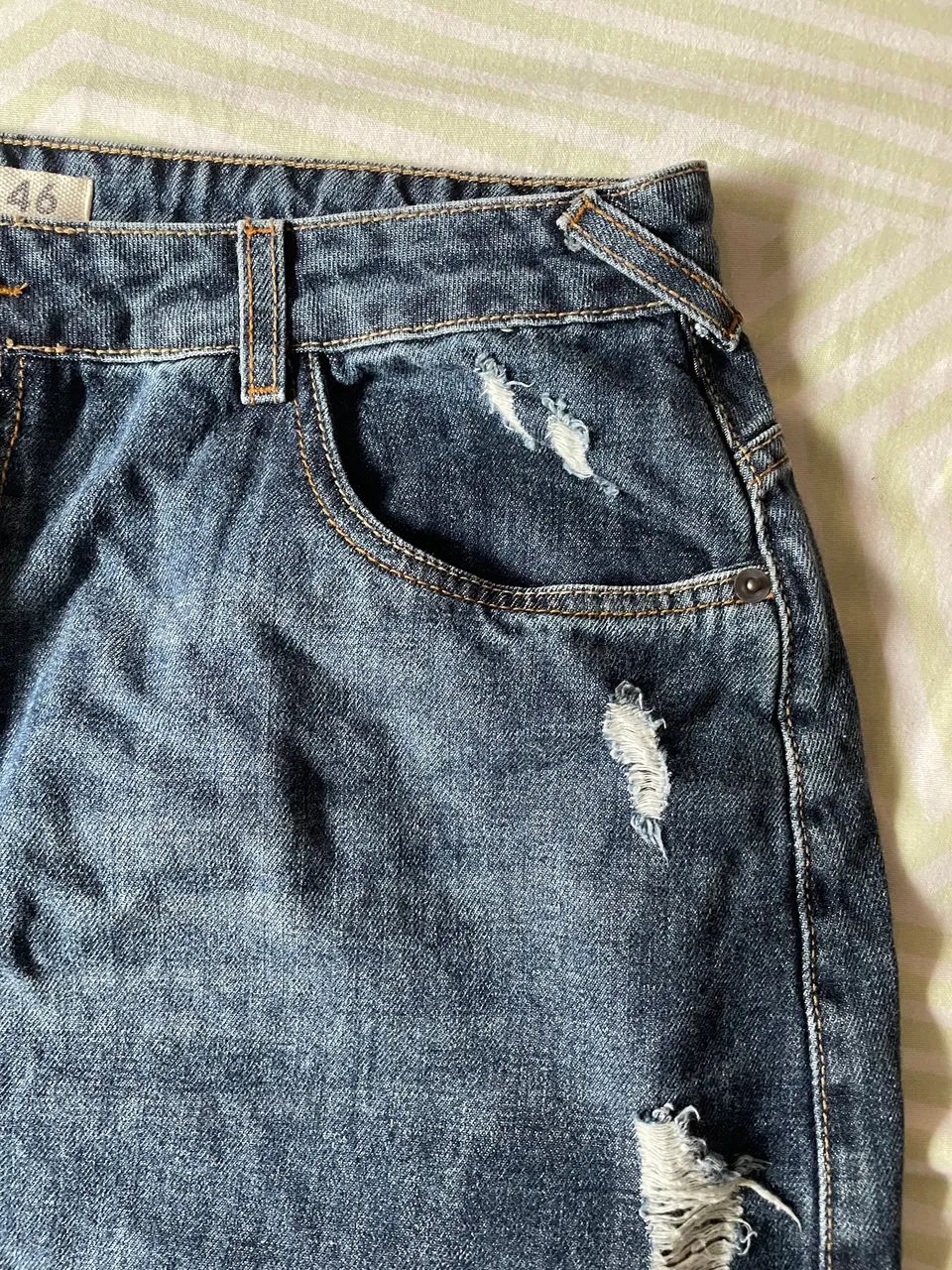 Mini saia jeans tamanho 46