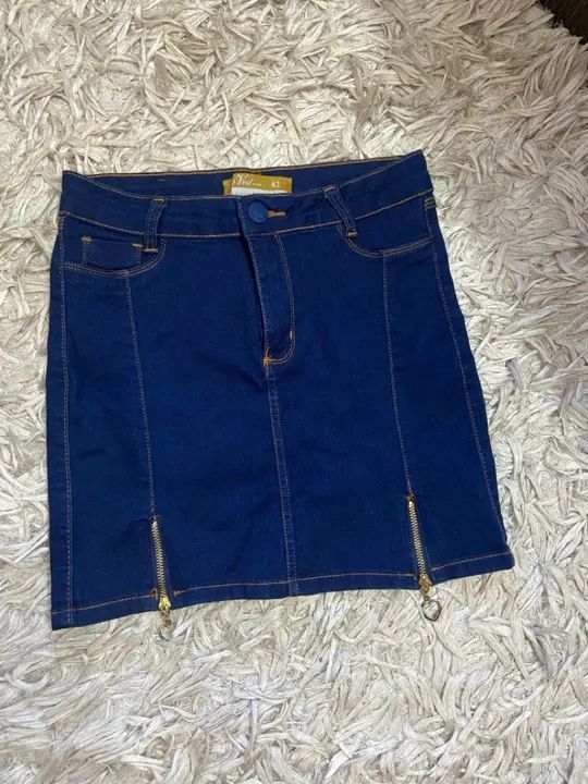 Saia Jeans Azul - - Foto 2