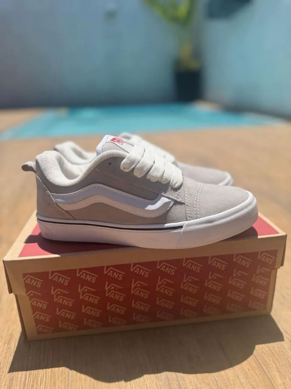 Tênis Vans Old Skool Azul e Branco - Original - Foto 4