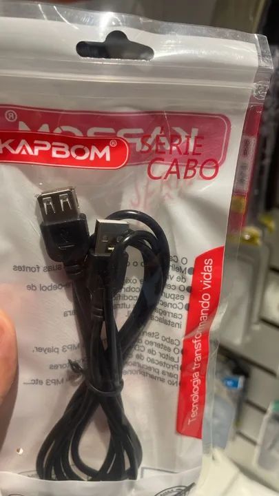 Cabo Extensor USB 2.0 Macho/Fêmea de 1.5m - Foto 3