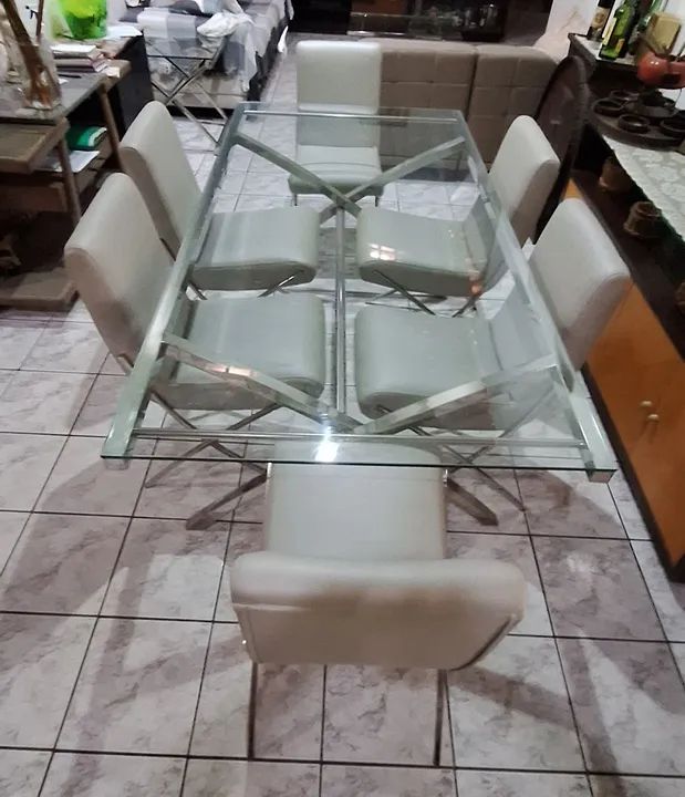 Mesa com 6 cadeiras e Centro de alto Padrão em Inox - Foto 3