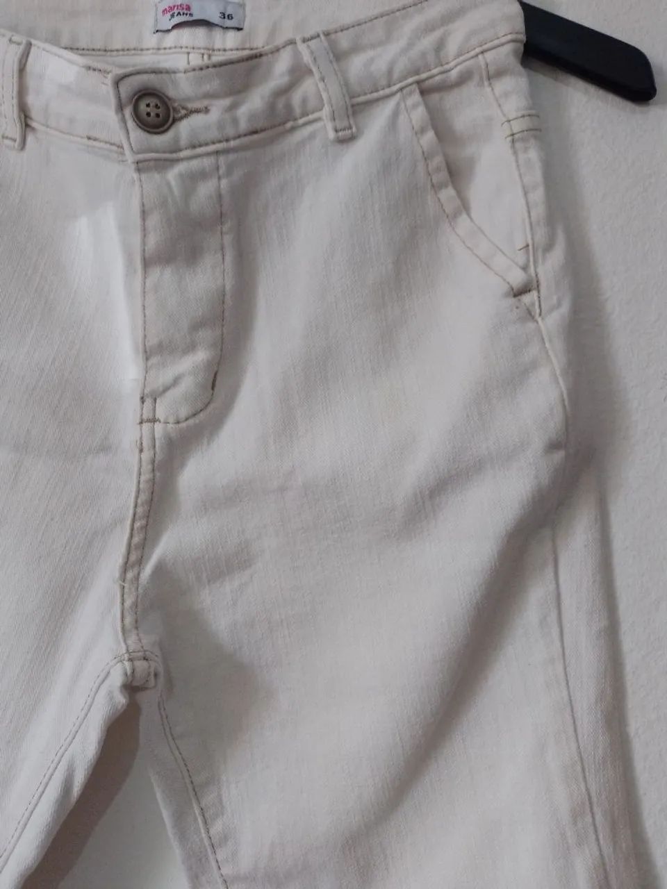Calça feminina off white - tamanho 36 - Foto 2