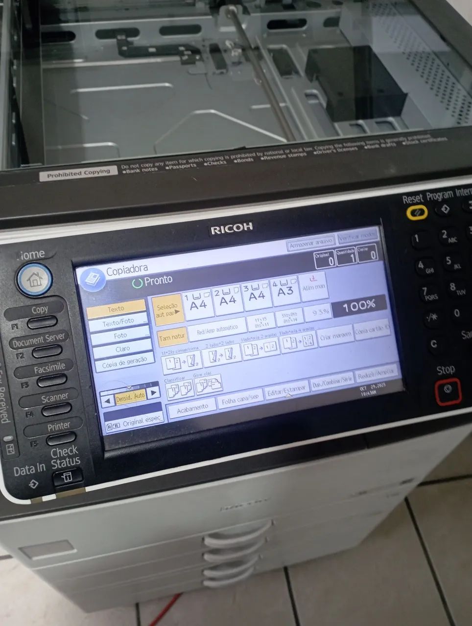 Impressora Ricoh MP3353 mono, ou petro e branco - Foto 4