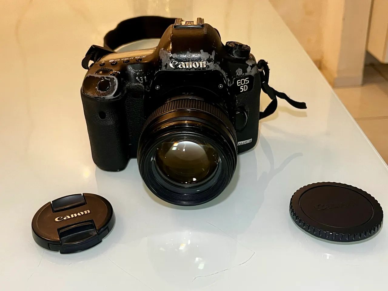 Vendo câmera profissional 5d Mark III com lente 85 1.8 - Foto 3