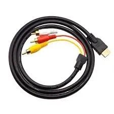 Cabo adaptador HDMI macho para 3 RCA macho - Foto 2