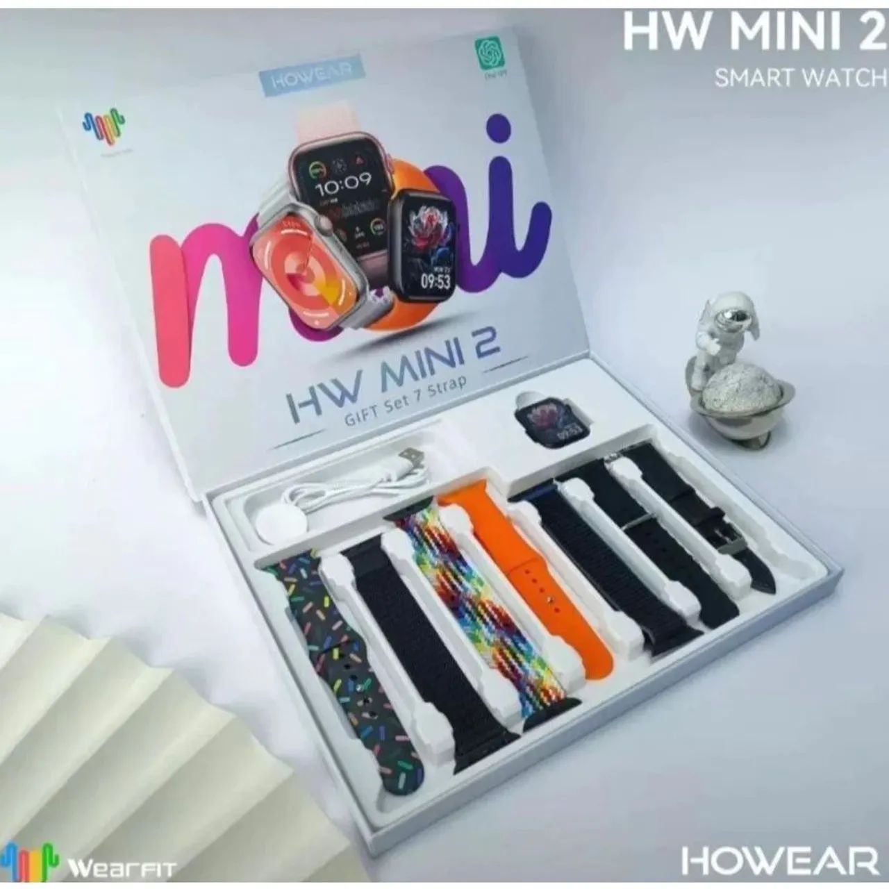 Smartwatch HW Mini 2 com 7 Pulseiras e 41mm - Foto 5